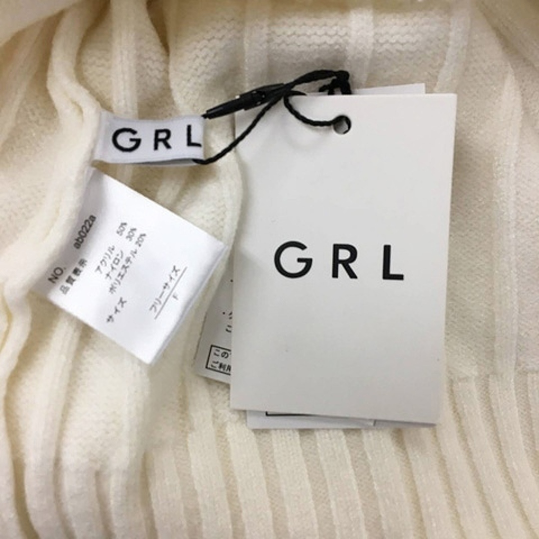 GRL(グレイル)のグレイル セーター ニット プルオーバー ハイネック リブ 無地 長袖 F 白 レディースのトップス(ニット/セーター)の商品写真