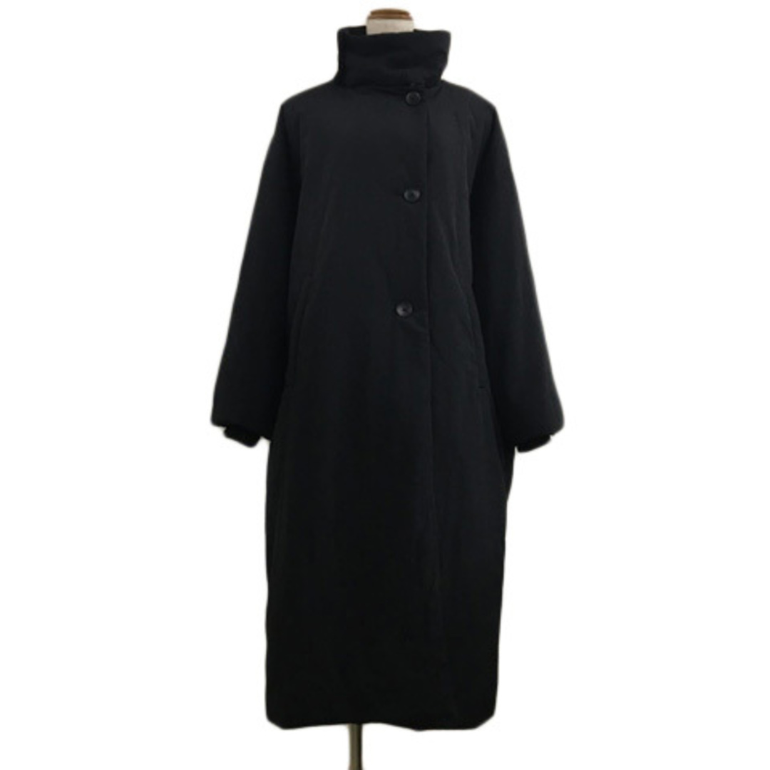 Aunt Marie's(アントマリーズ)のアントマリーズ コート 中綿 ロング スタンドカラー ノーカラー 長袖 F 黒 レディースのジャケット/アウター(その他)の商品写真