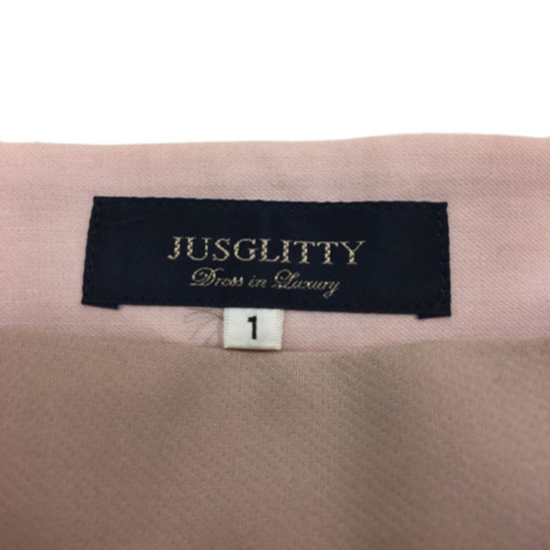 JUSGLITTY(ジャスグリッティー)のジャスグリッティー スカート 台形 タイト 膝丈 スリット タック 1 ピンク レディースのスカート(ひざ丈スカート)の商品写真