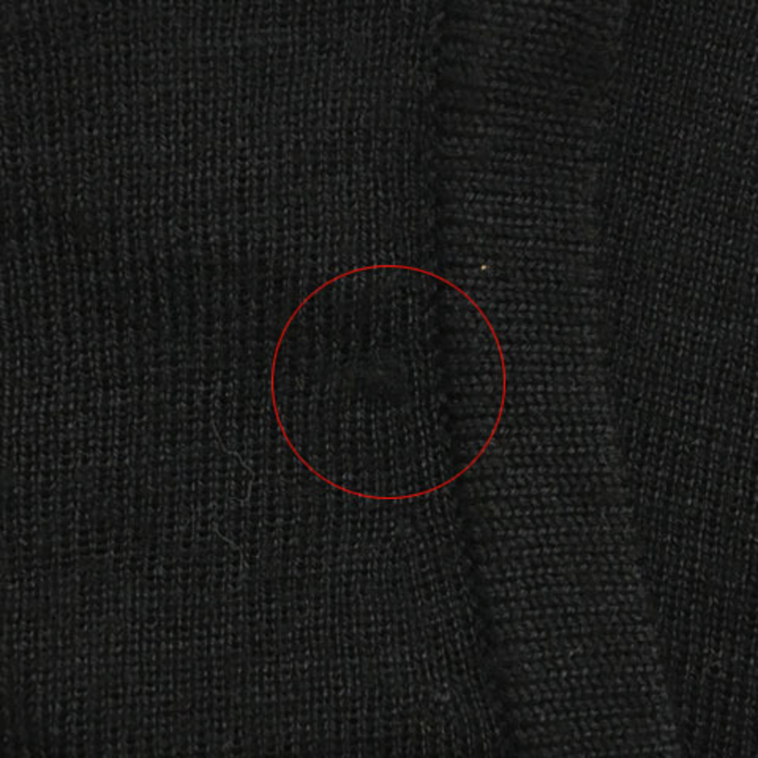 INDIVI(インディヴィ)のインディヴィ カーディガン ニット Vネック ウール 七分袖 05 黒 レディースのトップス(カーディガン)の商品写真
