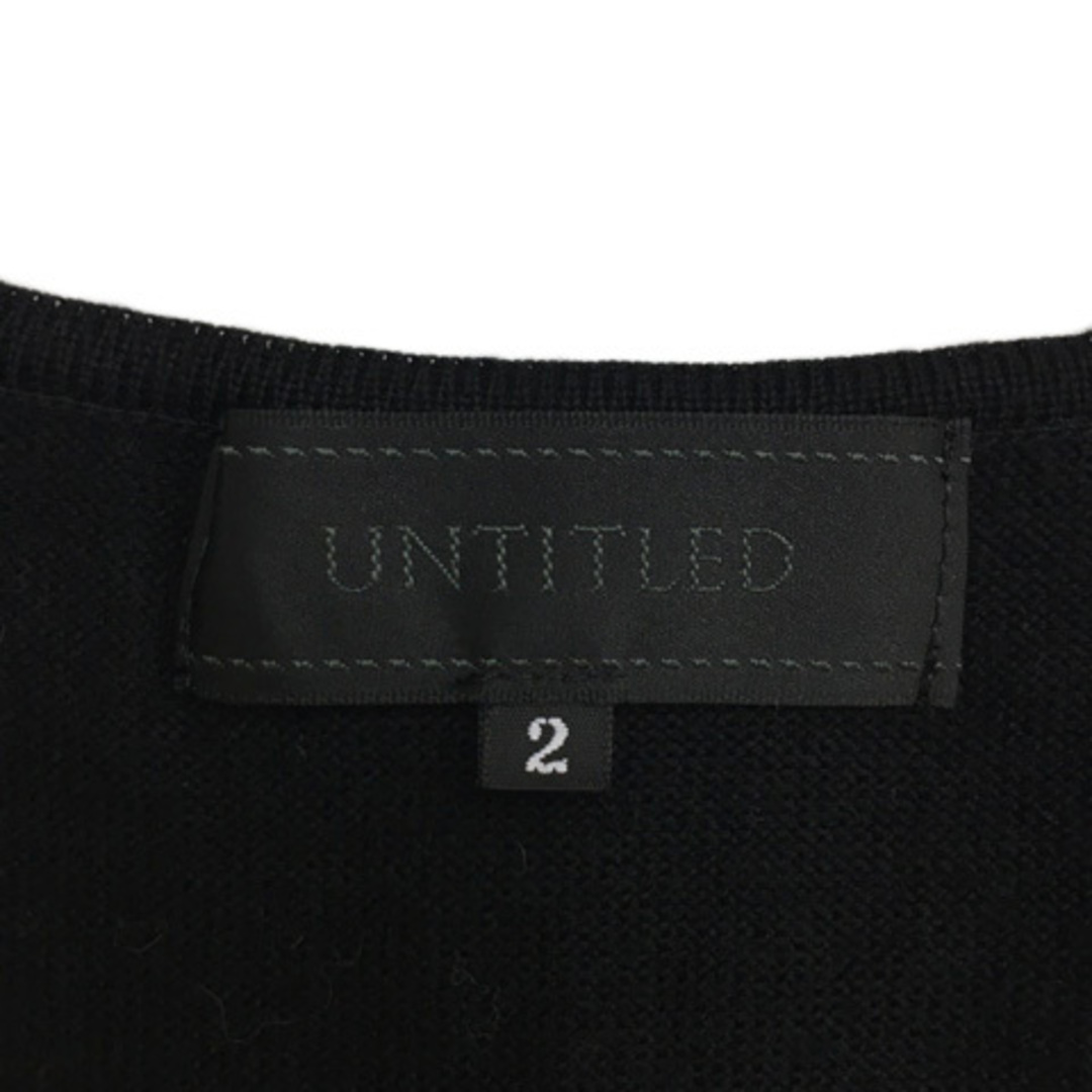 UNTITLED(アンタイトル)のアンタイトル セーター ニット プルオーバー スクエアネック 半袖 2 黒 レディースのトップス(ニット/セーター)の商品写真