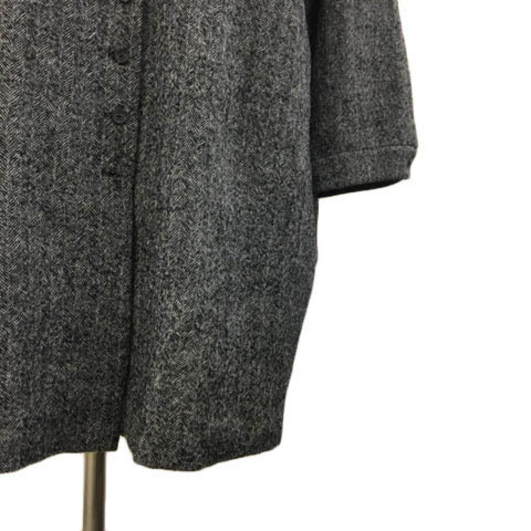 CHRISTIAN AUJARD(クリスチャンオジャール)のクリスチャンオジャール LIBERTE コート 薄手 長袖 13 グレー 黒 レディースのジャケット/アウター(その他)の商品写真