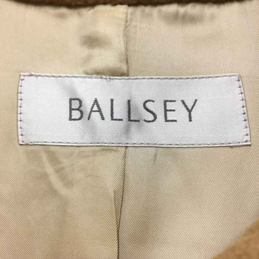 Ballsey(ボールジィ)のボールジー トゥモローランド ジャケット カシミヤ混 無地 比翼仕立て 茶 レディースのジャケット/アウター(その他)の商品写真