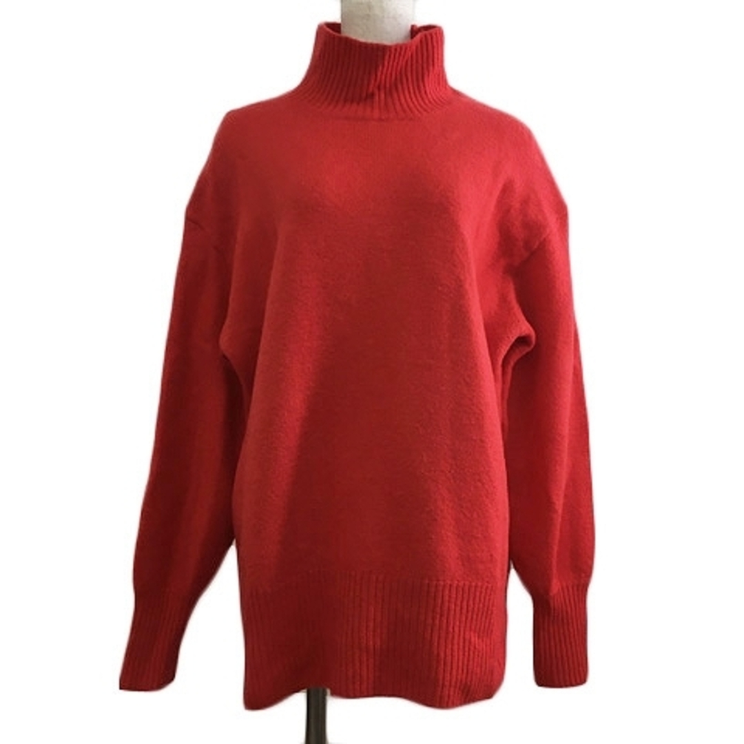 Mila Owen(ミラオーウェン)のミラオーウェン セーター ニット プルオーバー ハイネック 長袖 0 赤 レディースのトップス(ニット/セーター)の商品写真