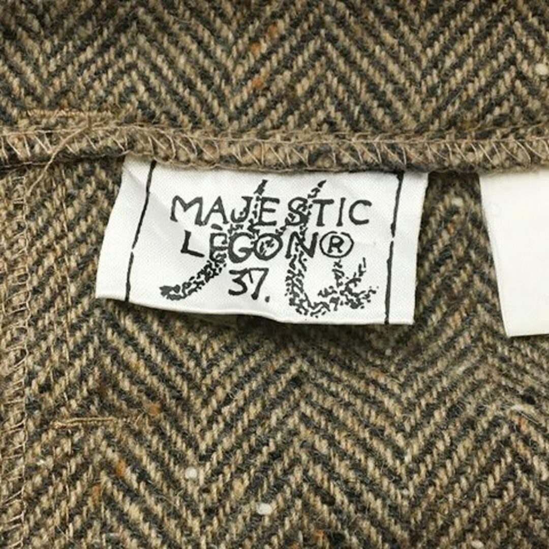 MAJESTIC LEGON(マジェスティックレゴン)のマジェスティックレゴン スカート フレア ロング ウール ネップ 34 茶 レディースのスカート(ロングスカート)の商品写真