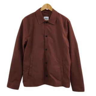 ザラ(ZARA)のザラ ジャケット ブルゾン ステンカラー 無地 USA M 赤 テラコッタ(ブルゾン)