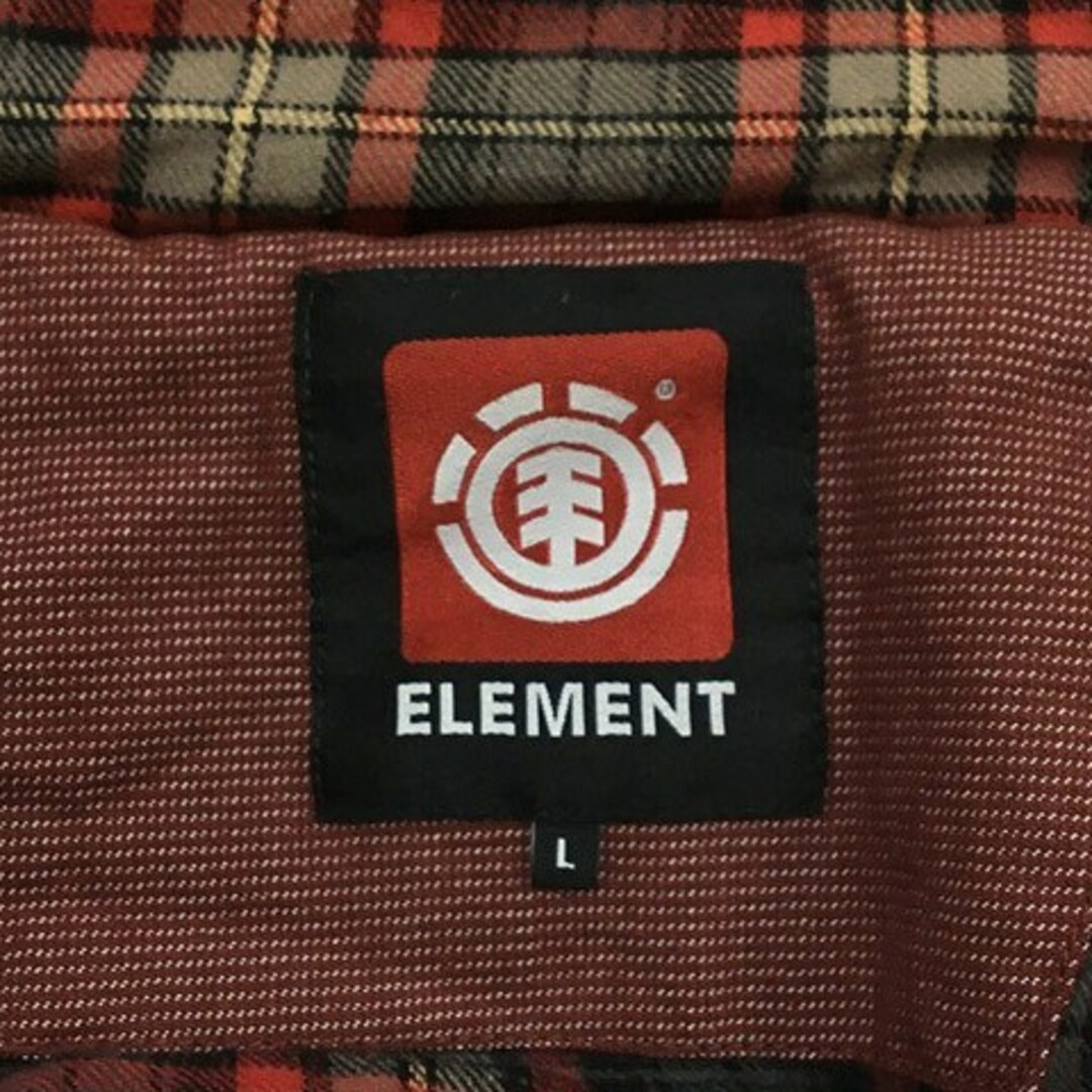ELEMENT(エレメント)のエレメント ジャケット 中綿 ブルゾン フード 刺繍 ロゴ L 赤 ボルドー メンズのジャケット/アウター(ブルゾン)の商品写真