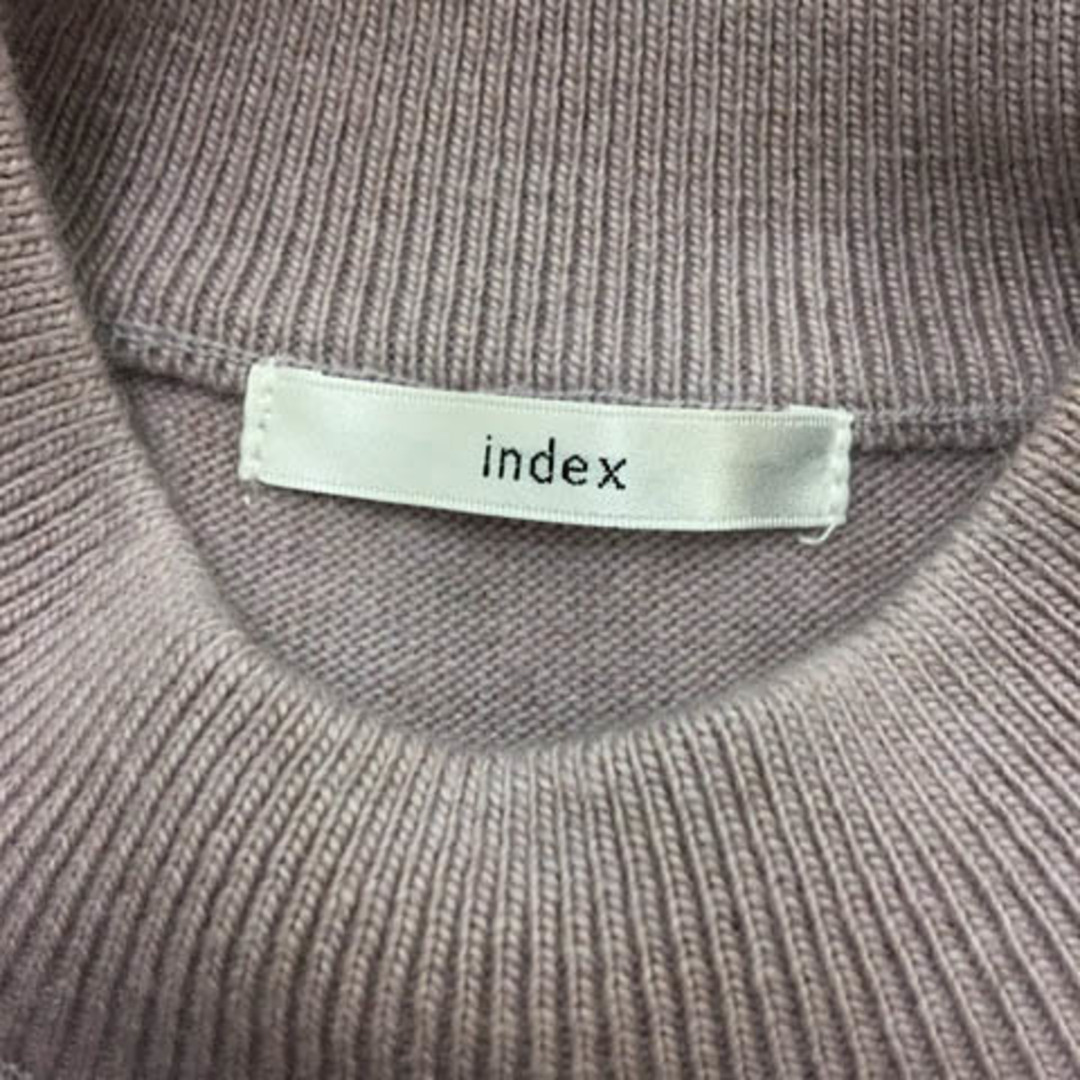 INDEX(インデックス)のインデックス セーター ニット ハイネック 長袖 M 紫 ラベンダー レディースのトップス(ニット/セーター)の商品写真