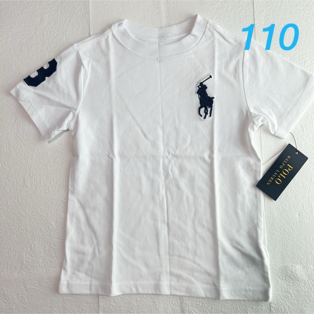 POLO RALPH LAUREN(ポロラルフローレン)のラルフローレン ビッグポニー半袖Tシャツ ホワイト 4T/110 キッズ/ベビー/マタニティのキッズ服男の子用(90cm~)(Tシャツ/カットソー)の商品写真