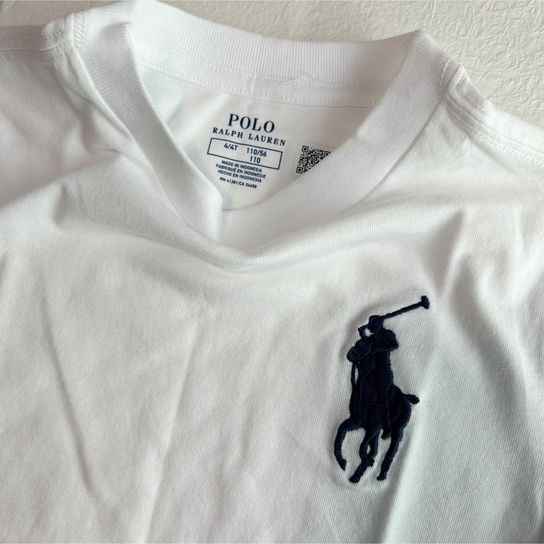 POLO RALPH LAUREN(ポロラルフローレン)のラルフローレン ビッグポニー半袖Tシャツ ホワイト 4T/110 キッズ/ベビー/マタニティのキッズ服男の子用(90cm~)(Tシャツ/カットソー)の商品写真