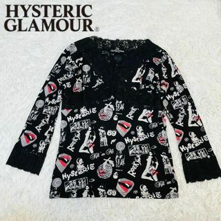 ヒステリックグラマー(HYSTERIC GLAMOUR)のヒステリックグラマー　レース　ロンT カットソー　ヒスガール　総柄(Tシャツ(長袖/七分))