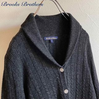 ブルックスブラザース(Brooks Brothers)のブルックスブラザーズ 銀ボタン カシミヤ アンゴラ ケーブルニット カーディガン(カーディガン)