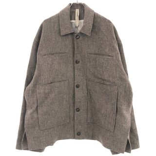 Edwina Horl エドウィナホール 16AW オーバーサイズツイードカバーオールジャケット ブラウン M(カバーオール)