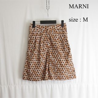 マルニ(Marni)のMARNI 総柄 デザイン ワイド ショート パンツ ボトムス イタリア製 M(ショートパンツ)