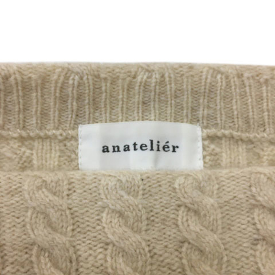 anatelier(アナトリエ)のアナトリエ セーター ニット ウール ビーズ 長袖 38 ベージュ レディースのトップス(ニット/セーター)の商品写真