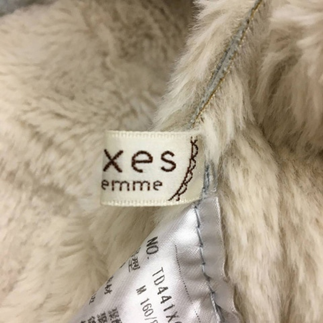 axes femme(アクシーズファム)のアクシーズファム コート フェイクムートン フェイクファー ビーズ M 水色 レディースのジャケット/アウター(その他)の商品写真