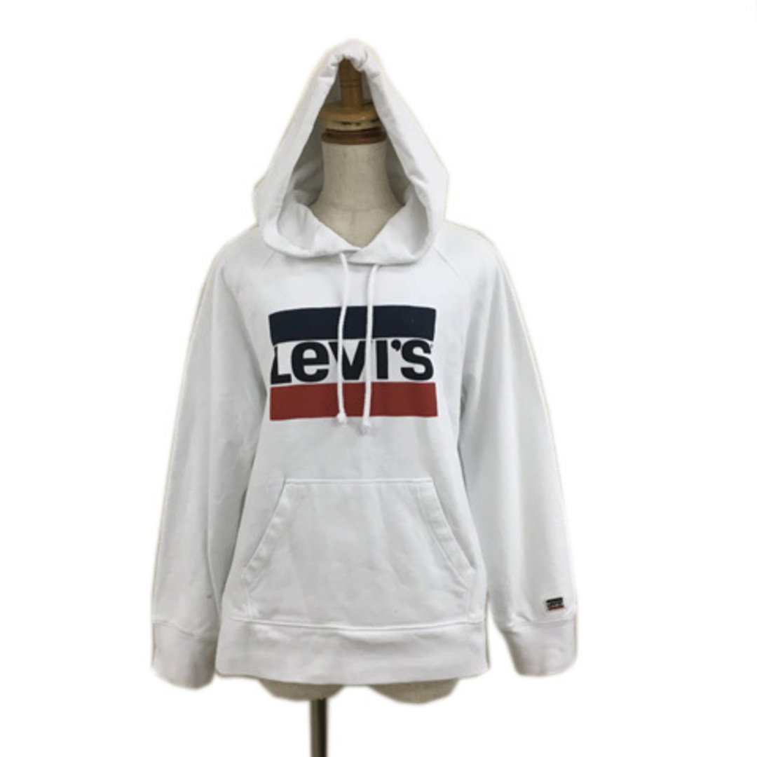 Levi's(リーバイス)のリーバイス パーカー フーディー プルオーバー ロゴ プリント 長袖 M 白 レディースのトップス(パーカー)の商品写真