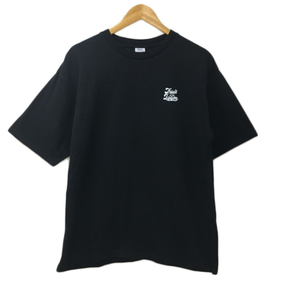 フルーツオブザルーム Tシャツ カットソー プルオーバー ロゴ 五分袖 M 黒 メンズのトップス(その他)の商品写真