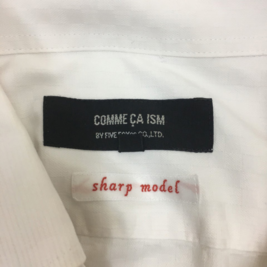 COMME CA ISM(コムサイズム)のコムサイズム ワイシャツ Yシャツ ドレスシャツ ボタンダウン 長袖 L 白 メンズのトップス(シャツ)の商品写真