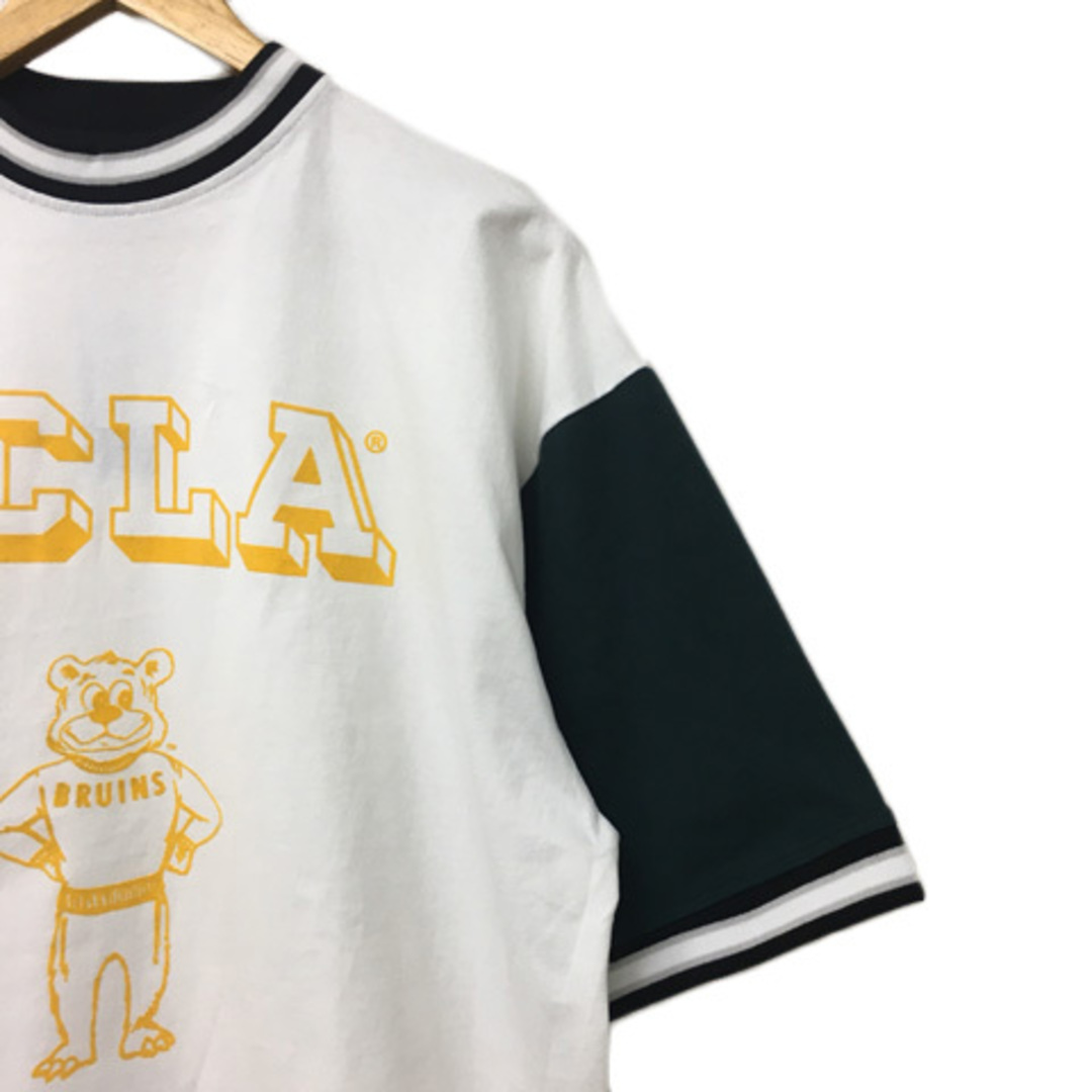 other(アザー)のUCLA Tシャツ カットソー プルオーバー プリント 五分袖 M 白 緑 メンズのトップス(その他)の商品写真