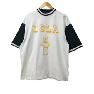 アザー(other)のUCLA Tシャツ カットソー プルオーバー プリント 五分袖 M 白 緑(その他)