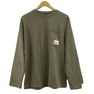 ティンバーランド(Timberland)のティンバーランド Tシャツ カットソー ロゴ ワッペン 長袖 M グレー(Tシャツ/カットソー(七分/長袖))