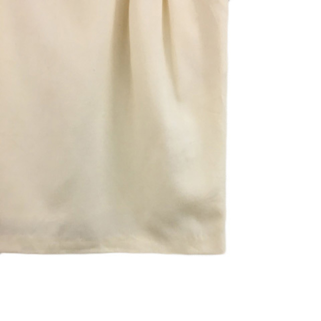 ANAYI(アナイ)のアナイ スカート タイト ミニ ウール タック 無地 36 ベージュ 白 レディースのスカート(ミニスカート)の商品写真