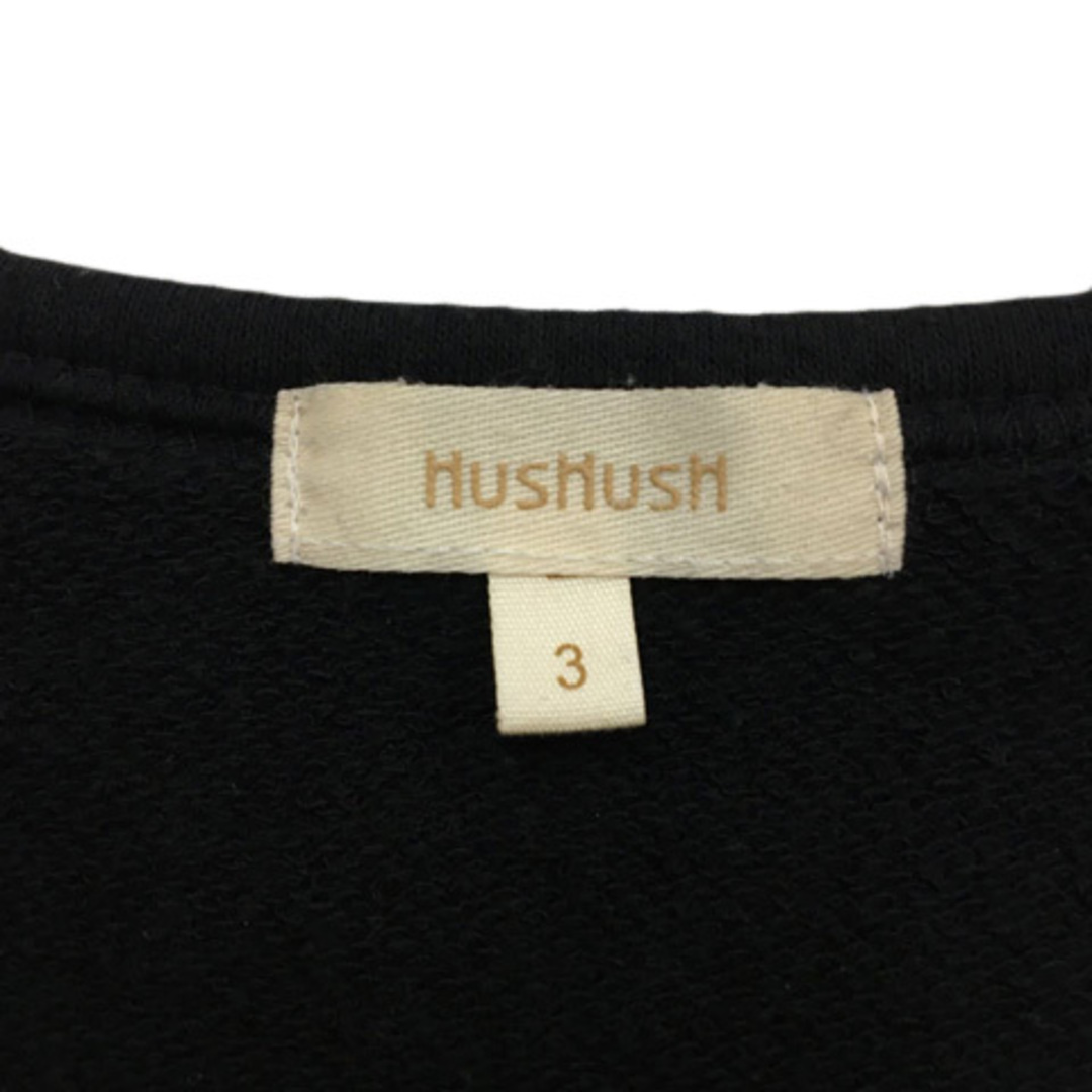 HusHush(ハッシュアッシュ)のハッシュアッシュ チュニック 2点セット 半袖 カットソー 長袖 3 黒 白 レディースのトップス(チュニック)の商品写真