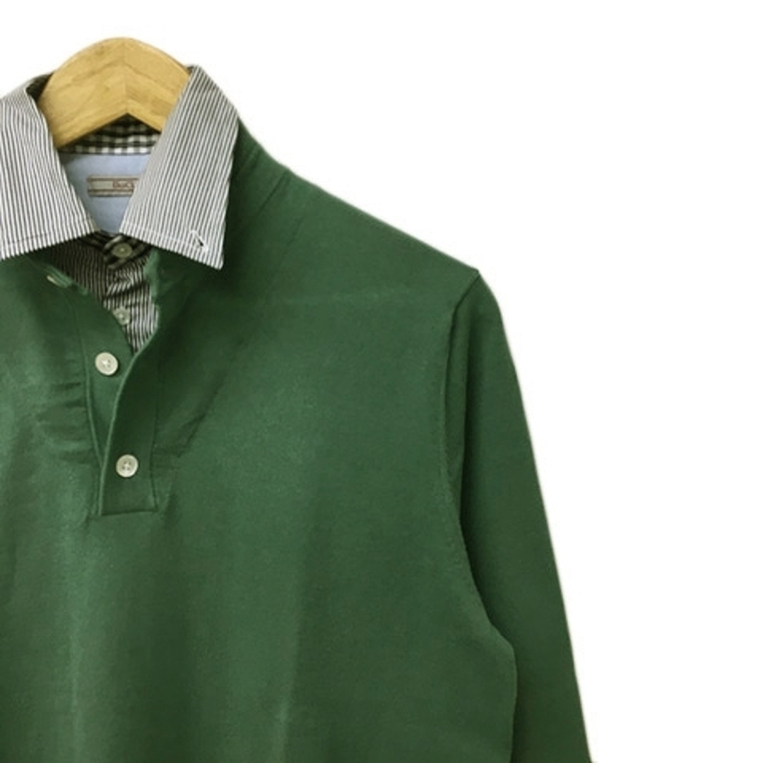 ドゥクラッセ カットソー トレーナー ストライプ レイヤード風 長袖 M 緑 メンズのトップス(その他)の商品写真