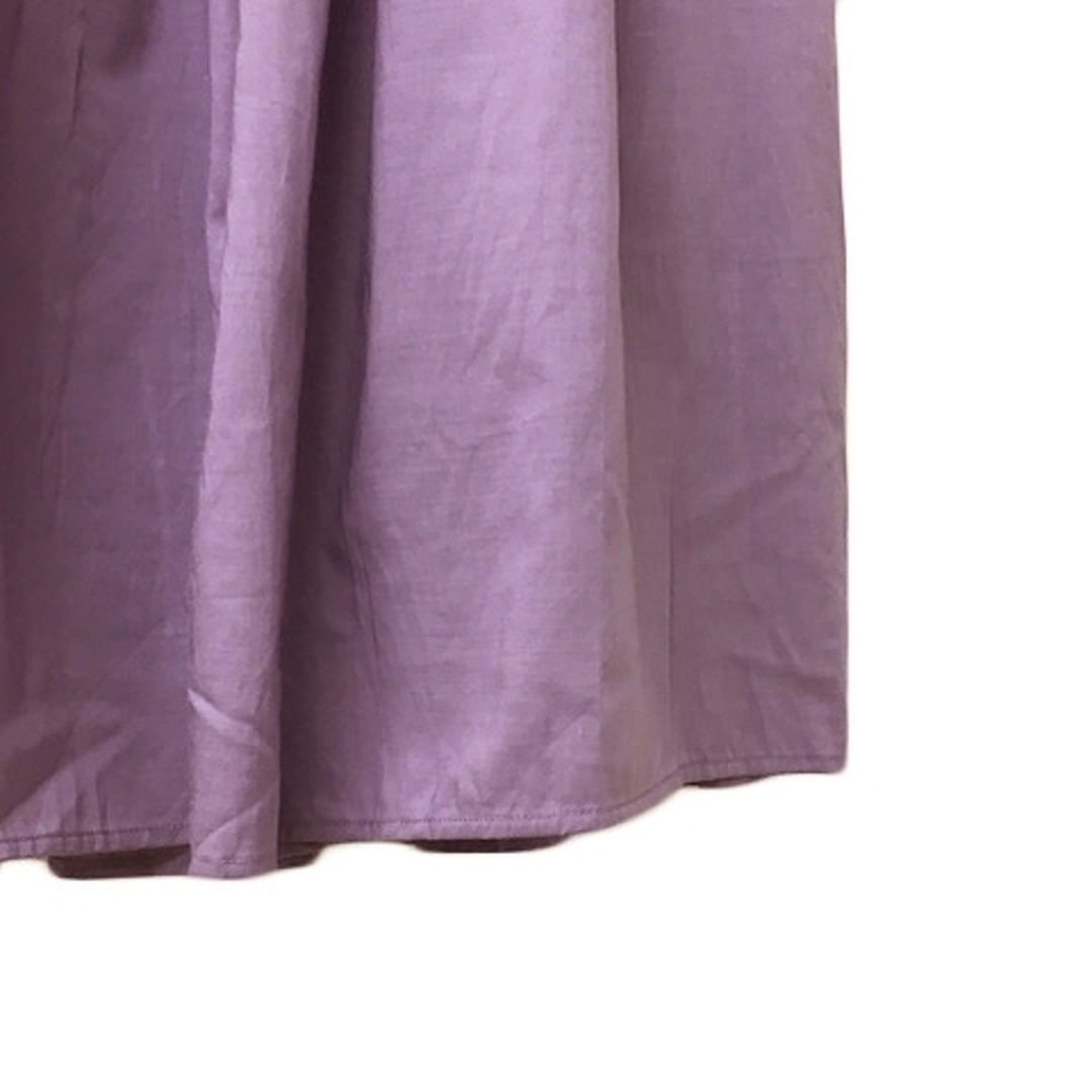 Discoat(ディスコート)のディスコート スカート フレア ギャザー ロング 無地 F 紫 パープル レディースのスカート(ロングスカート)の商品写真