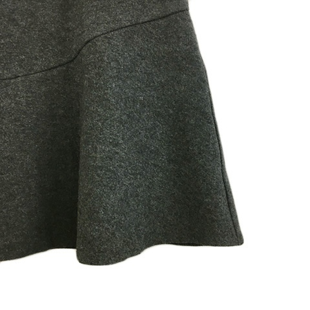 ZUCCa(ズッカ)のズッカ スカート フレア 膝丈 ウール ウエストゴム イージー M グレー レディースのスカート(ひざ丈スカート)の商品写真