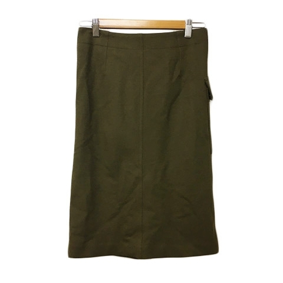 MACPHEE(マカフィー)のマカフィー トゥモローランド スカート タイト 膝丈 ウール ラップ 34 緑 レディースのスカート(ひざ丈スカート)の商品写真
