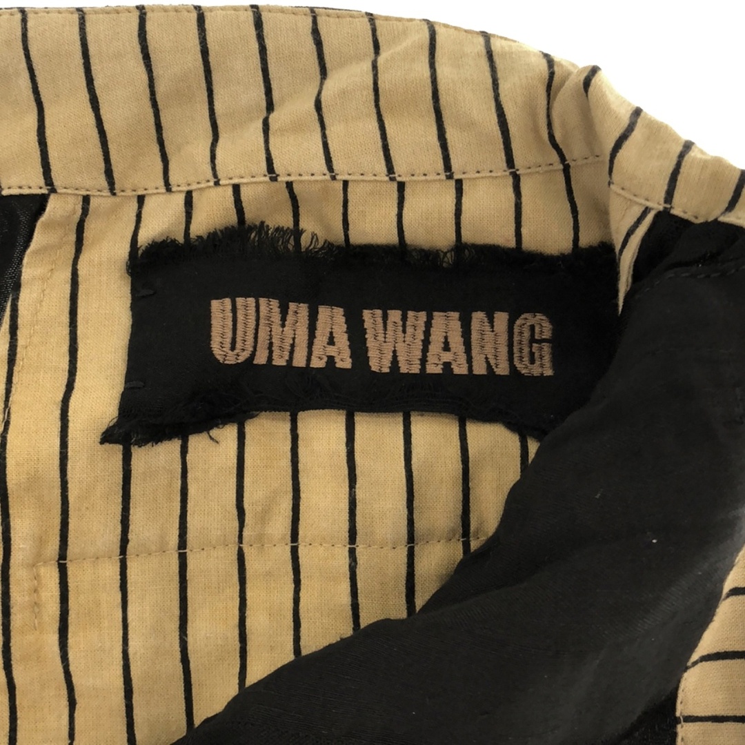 Uma Wang ユマ ワン PIGIAMA PANTS シャドウストライプリネントラウザーズパンツ ブラック S UM3522 メンズのパンツ(その他)の商品写真