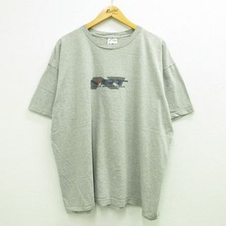 ノーティカ(NAUTICA)のXL★古着 ノーティカ NAUTICA 半袖 ビンテージ ブランド Tシャツ メンズ 90年代 90s NST 大きいサイズ クルーネック USA製 グレー 霜降り 23jul17 中古(Tシャツ/カットソー(半袖/袖なし))