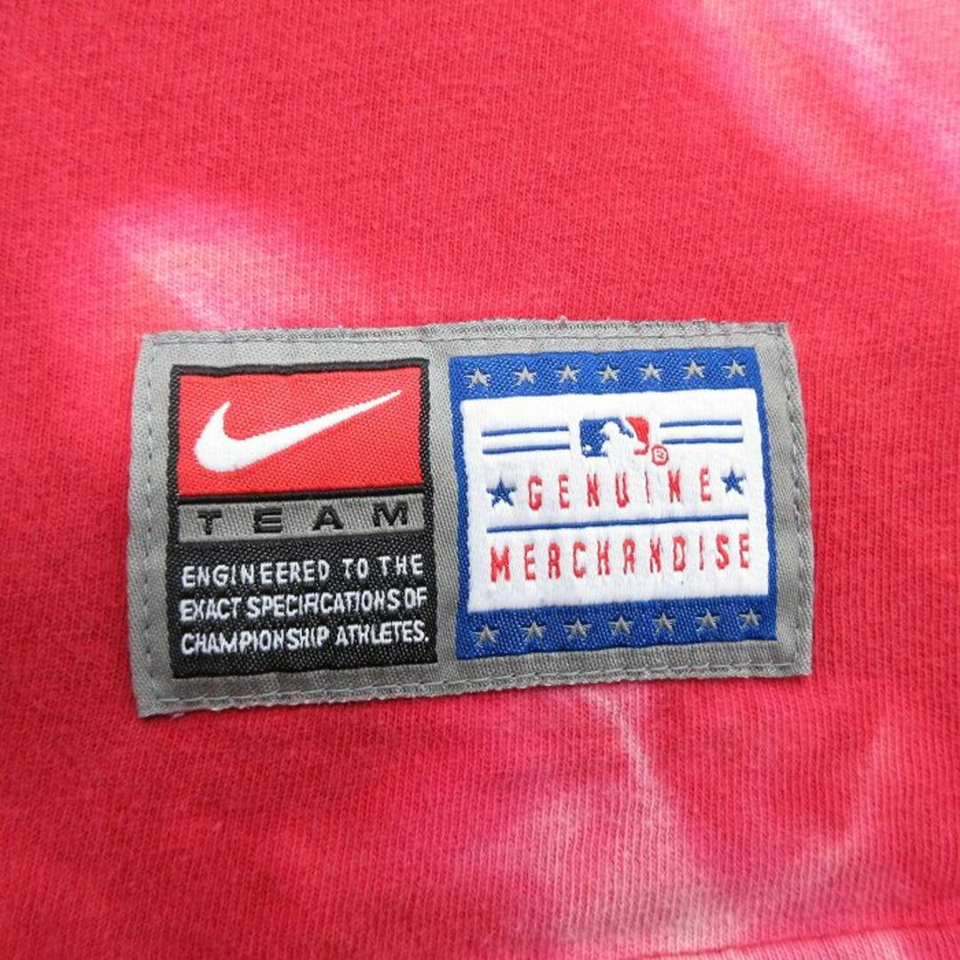 NIKE(ナイキ)のXL★古着 ナイキ NIKE 半袖 ビンテージ Tシャツ メンズ 00年代 00s MLB ボストンレッドソックス 刺繍 大きいサイズ コットン クルーネック 赤 レッド ブリーチ加工 メジャーリーグ ベースボール 野球 23jul17 中古 メンズのトップス(Tシャツ/カットソー(半袖/袖なし))の商品写真