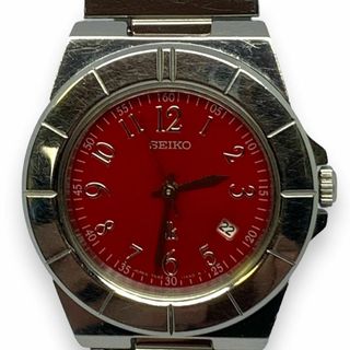 セイコー(SEIKO)の【電池交換済】セイコー　ルキア　レッド文字盤　7N82-0620　腕時計(腕時計)