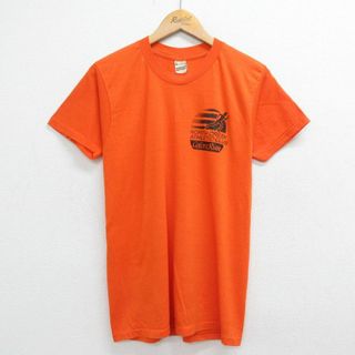 M★古着 半袖 ビンテージ Tシャツ メンズ 90年代 90s マラソン ノースクリーク クルーネック USA製 オレンジ 23jul18 中古(Tシャツ/カットソー(半袖/袖なし))