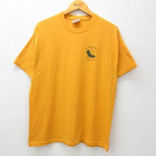 ヘインズ(Hanes)のL★古着 ヘインズ Hanes 半袖 ビンテージ Tシャツ メンズ 00年代 00s セントジョンズスクール ウエストミンスター クルーネック 黄 イエロー 23jul18 中古(Tシャツ/カットソー(半袖/袖なし))