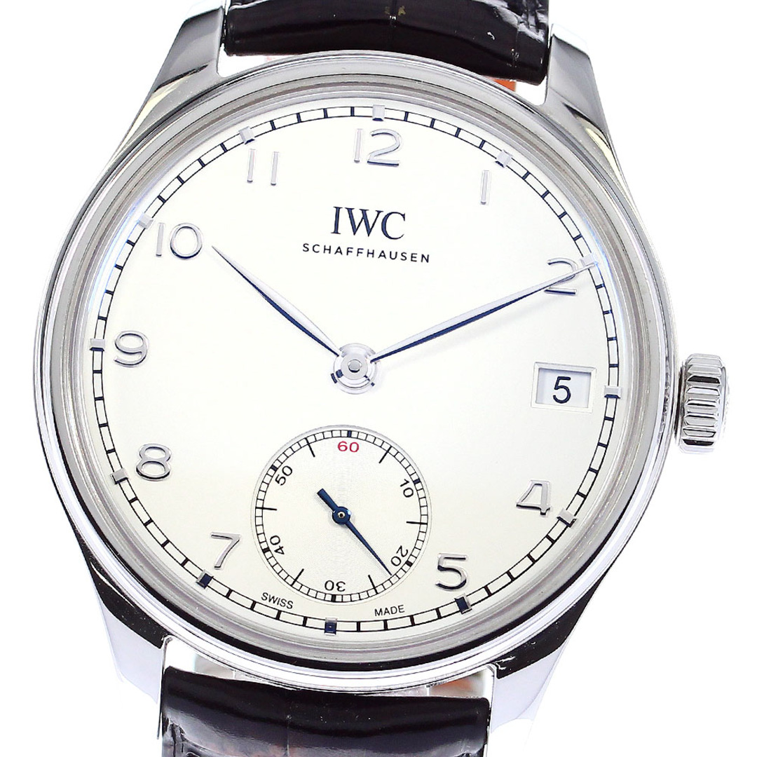 IWC(インターナショナルウォッチカンパニー)のIWC IWC SCHAFFHAUSEN IW510203 ポルトギーゼ・ハンドワインド・エイトデイズ 手巻き メンズ 箱・保証書付き_805574 メンズの時計(腕時計(アナログ))の商品写真