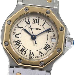 カルティエ(Cartier)のカルティエ CARTIER W2001683 サントスオクタゴンSM YGコンビ デイト クォーツ レディース 保証書付き_803828(腕時計)