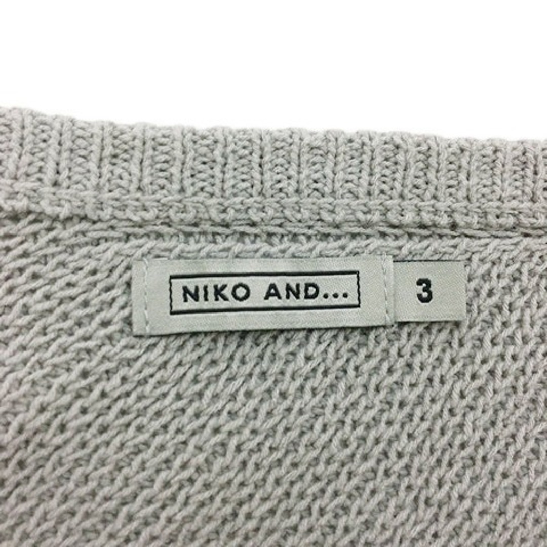 niko and...(ニコアンド)のニコアンド ベスト ニット ワンショルダー ノースリーブ M グレー 水色 レディースのトップス(ベスト/ジレ)の商品写真