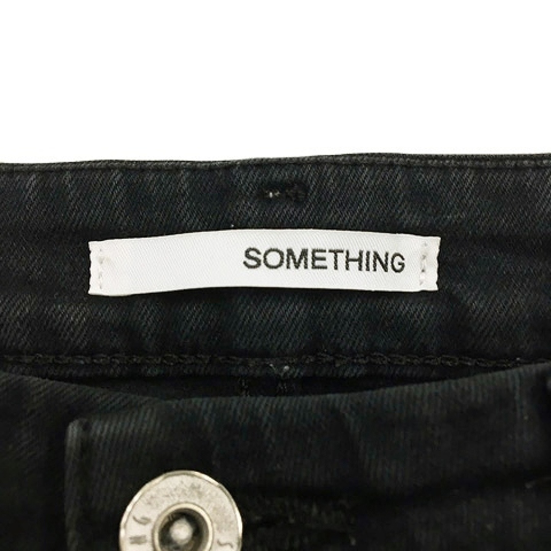 SOMETHING(サムシング)のサムシング パンツ デニム ジーンズ スキニー アンクル ローライズ S 黒 レディースのパンツ(デニム/ジーンズ)の商品写真