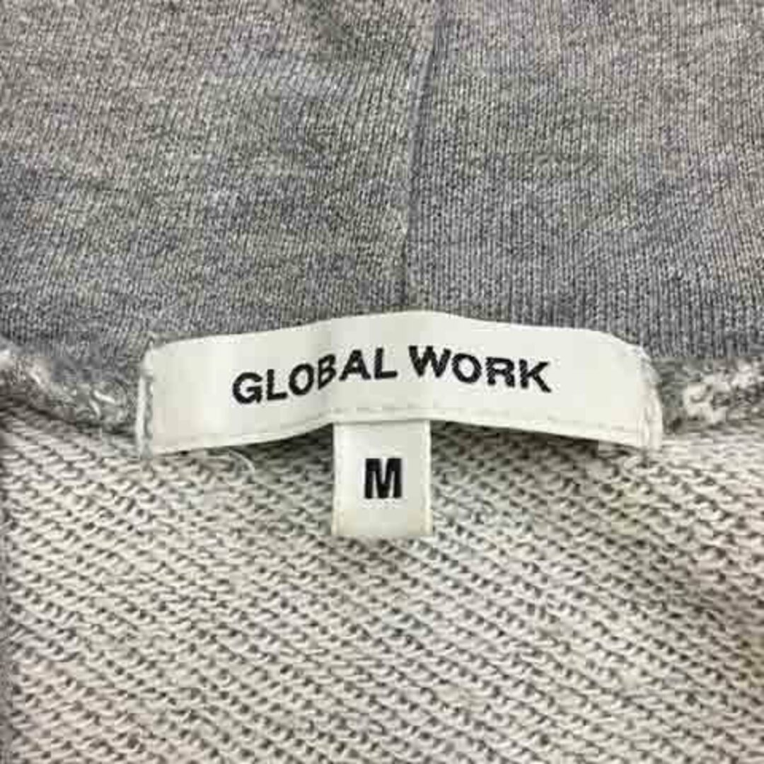 GLOBAL WORK(グローバルワーク)のグローバルワーク パーカー フーディー プルオーバー 長袖 M グレー 黒 レディースのトップス(パーカー)の商品写真