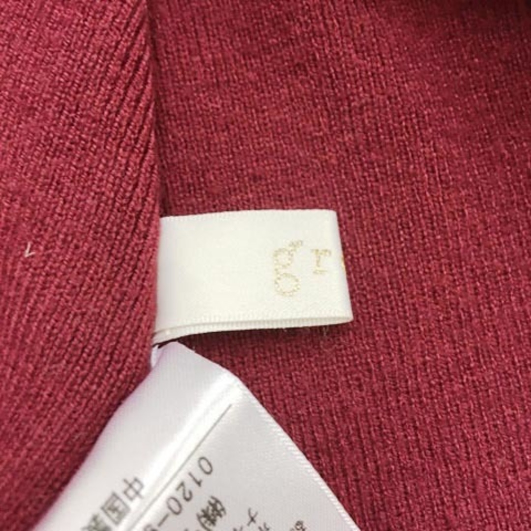 grove(グローブ)のグローブ セーター ニット プルオーバー Vネック リボン 長袖 M 赤 紫 レディースのトップス(ニット/セーター)の商品写真