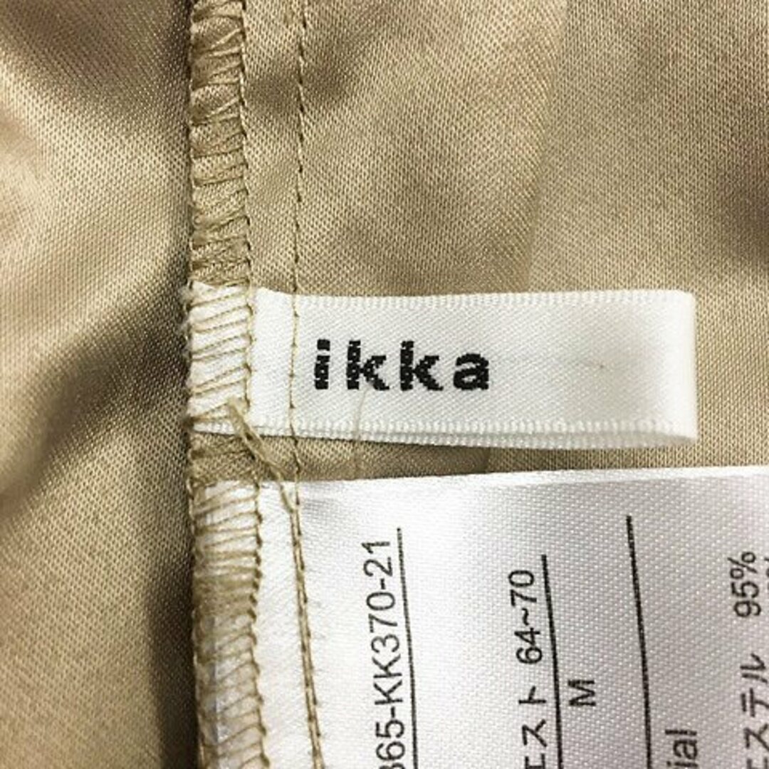 ikka(イッカ)のイッカ パンツ ワイド ガウチョ クロップド ウエストゴム 無地 M ベージュ レディースのパンツ(その他)の商品写真