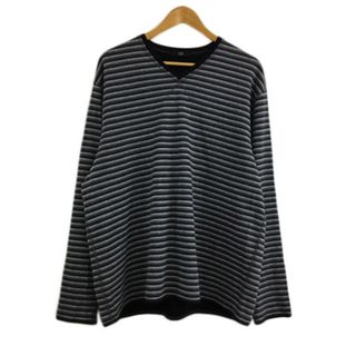 ニジュウサンク(23区)の23区 オンワード樫山 HOMME Tシャツ ロンT 長袖 4L グレー 黒(Tシャツ/カットソー(七分/長袖))