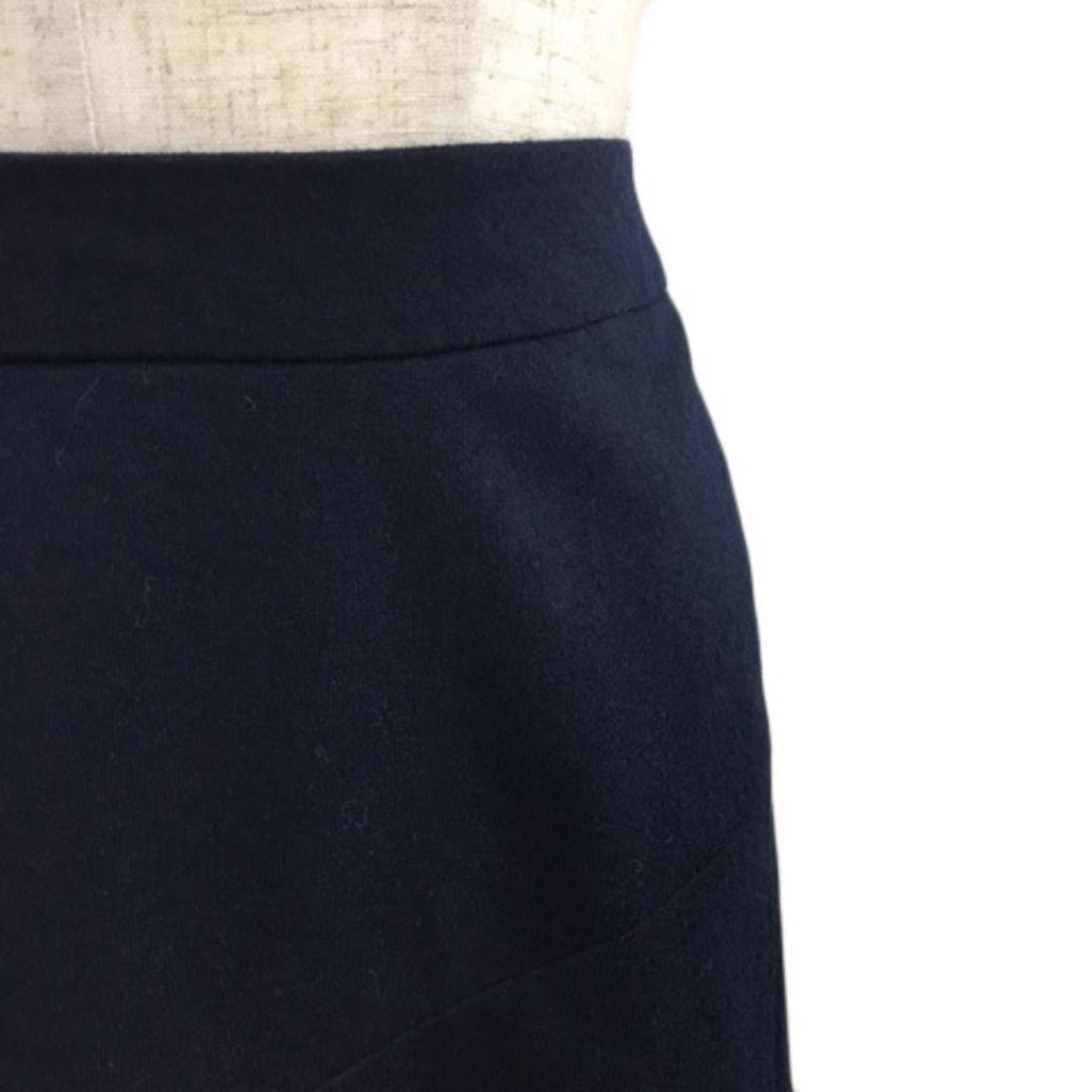 ReFLEcT(リフレクト)のリフレクト スカート フレア 膝丈 ラップ風 フリル 無地 11 紺 ネイビー レディースのスカート(ひざ丈スカート)の商品写真