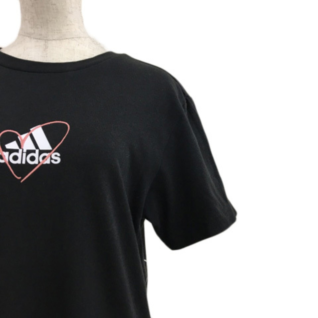 adidas(アディダス)のアディダス チュニック Tシャツ プルオーバー クルーネック 半袖 M 黒 白 レディースのトップス(チュニック)の商品写真