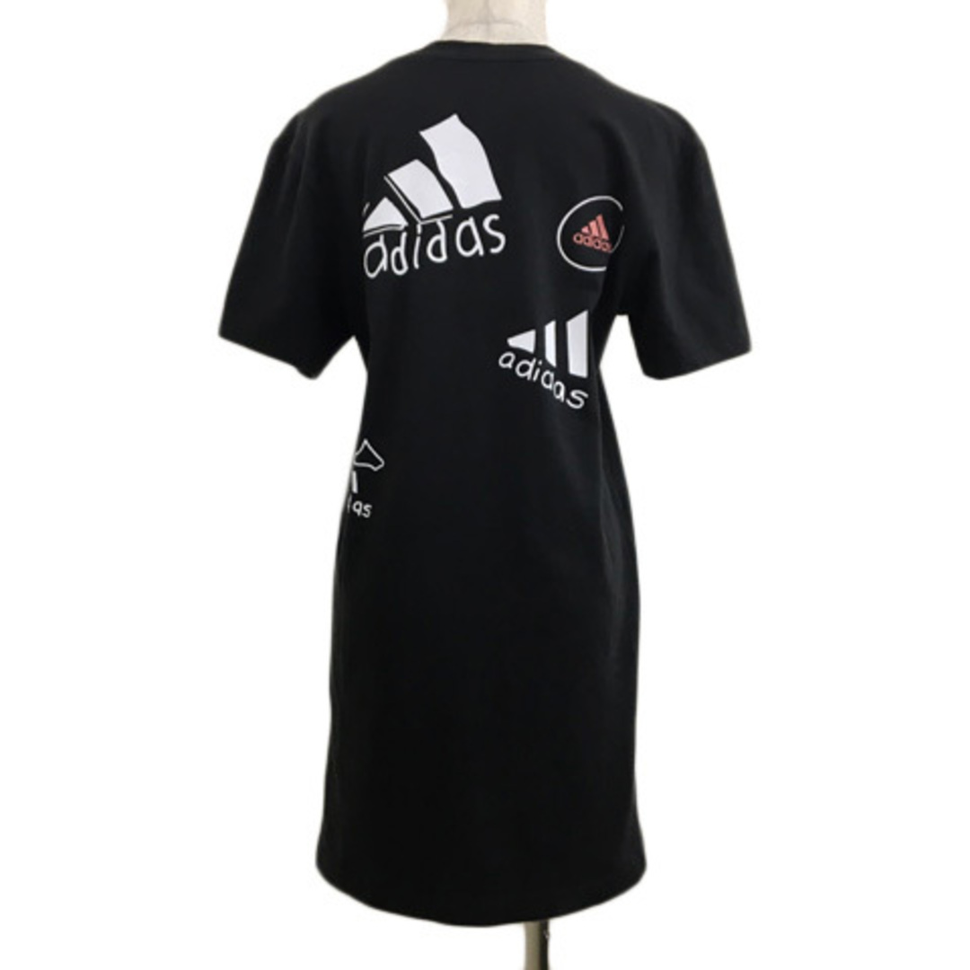 adidas(アディダス)のアディダス チュニック Tシャツ プルオーバー クルーネック 半袖 M 黒 白 レディースのトップス(チュニック)の商品写真