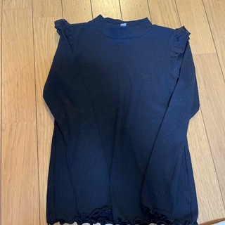ニシマツヤ(西松屋)の長袖カットソー　黒　女の子　130(Tシャツ/カットソー)